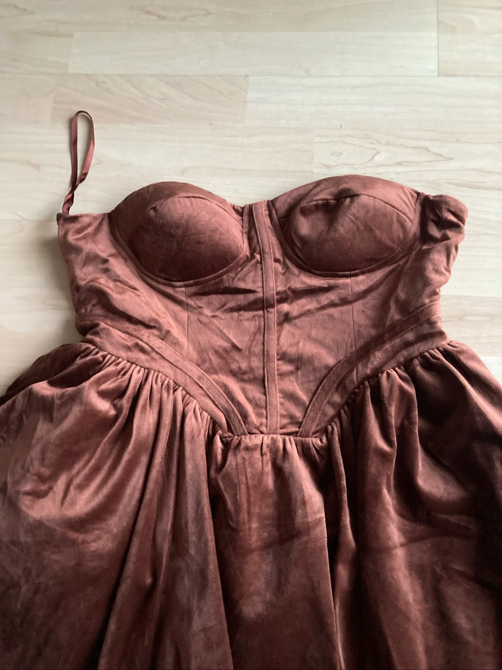 Very pretty velvet bustier dress size 40 – photo 2